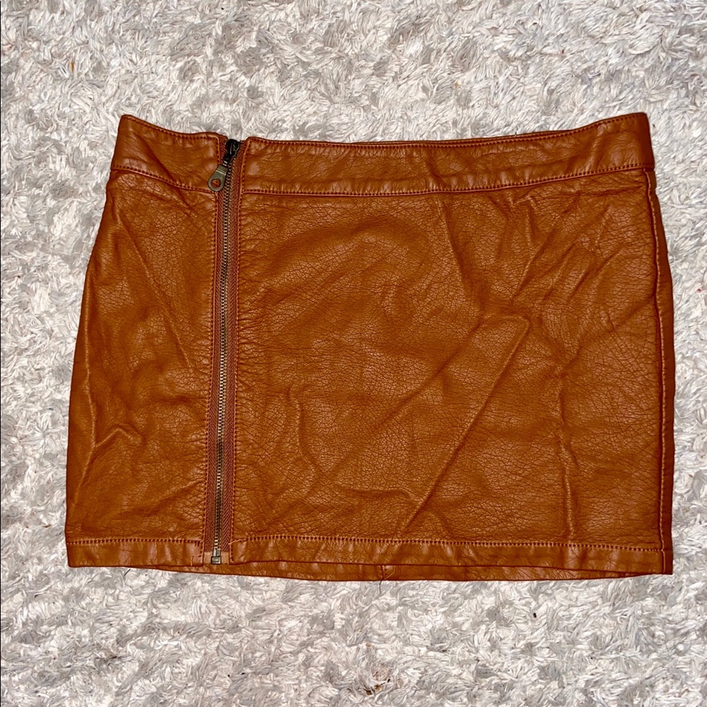 Faux Leather Skirt